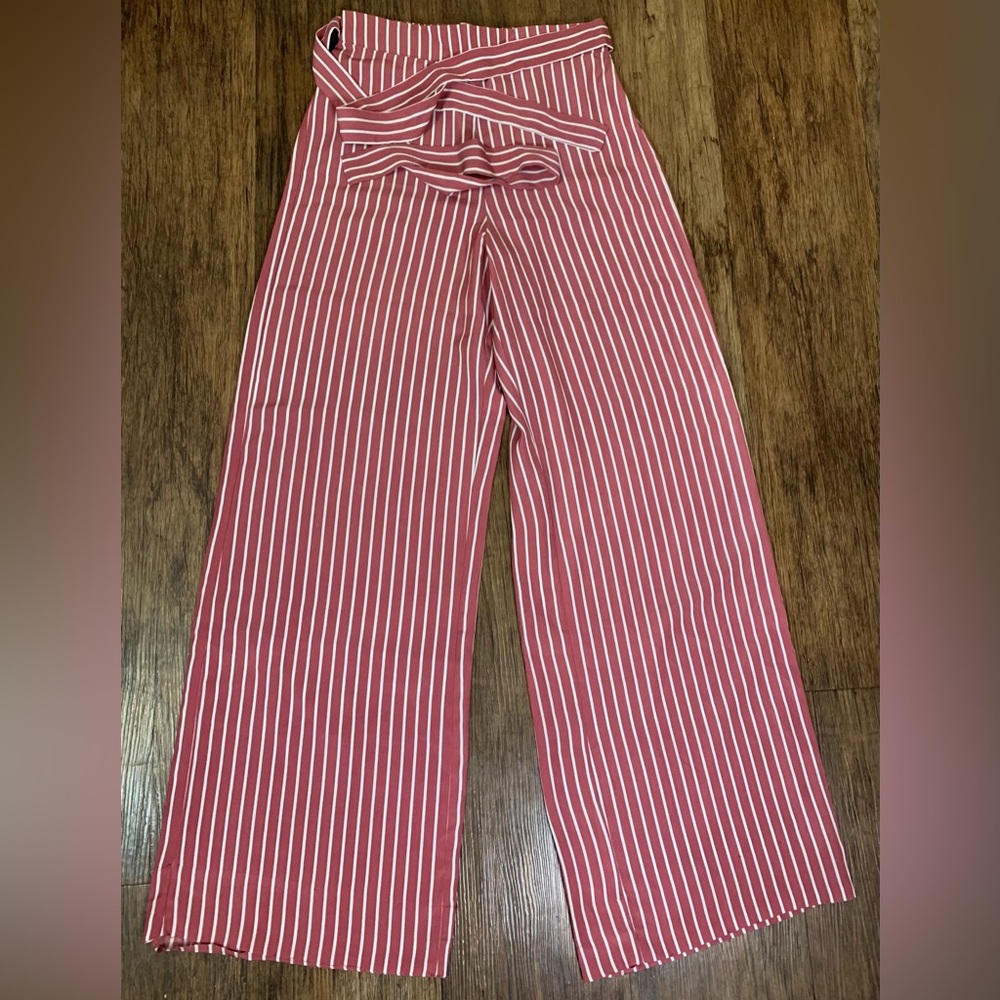 ThinkAble. Belted striped trousers Size 6